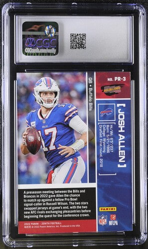 2022 Panini Zenith Pacific Revolution #PR-3 Josh Allen CGC 10 SC2
