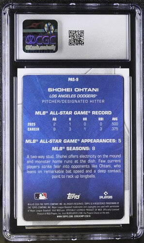 2026 TOPPS PERENNIAL ALL-STARS #PAS-9 SHOHEI OHTANI CELEBRATION MEGA BOX CGC 9 SC4