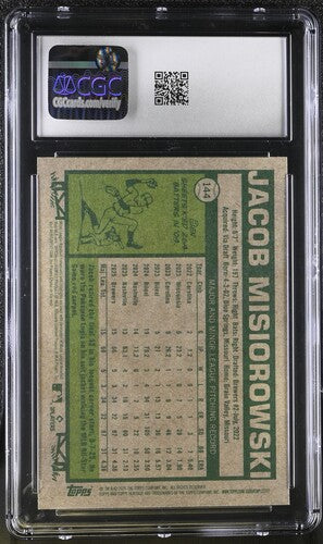 2026 Topps Heritage #144 Jacob Misiorowski CGC 10 SC3