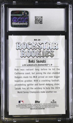 2025 Bowman Rockstar Rookies #RR-20 Roki Sasaki CGC 9 SC4