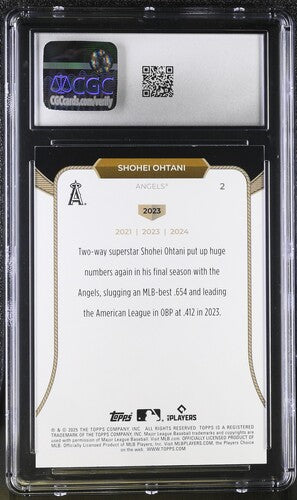 2025 Topps Welcome to the Club #2 Shohei CGC 10 SC4