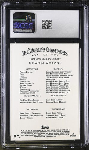 2025 Topps Allen & Ginter Shohei Ohtani Silver Portrait CGC 10 SC4