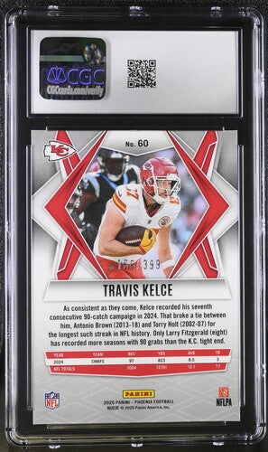 2025 Panini Phoenix #60 Travis Kelce Red Winter CGC 9 SC2