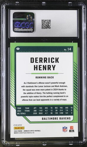 2024 Donruss Optic #14 Derrick Henry Stars CGC 10 SC2