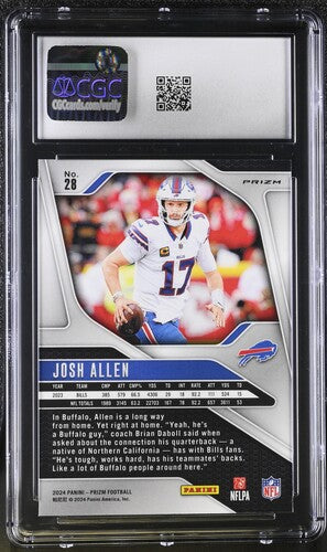 2024 Panini Prizm #28 Josh Allen Silver CGC 10 Sc2