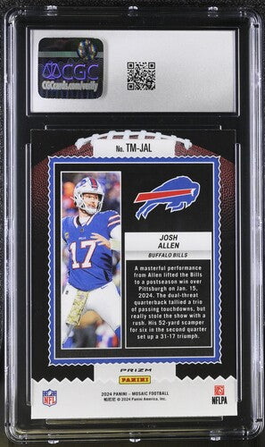 2024 Panini Mosaic Touchdown Masters #TM-JAL Josh Allen Mosaic CGC 10 Sc2