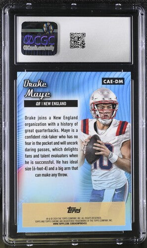 2024 Topps Chrome All-Etch #CAE-DM Drake Maye X-Fractor CGC 10 SC2