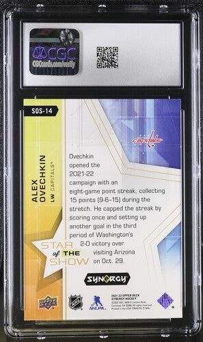 2021-22 Upper Deck Synergy Star of the Show #SOS-14 Alex Ovechkin CGC 10