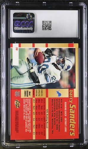 1997 Bowman's Best #70 Barry Sanders CGC 9 Sc2