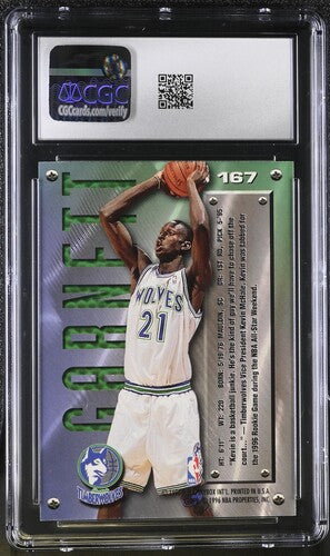 1995-96 FLEER METAL #167 KEVIN GARNETT CGC 8.5 SC5