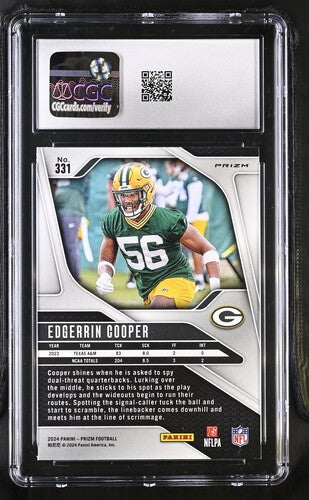 2024 Panini Prizm #331 Edgerrin Cooper Pink Wave CGC 9.5
