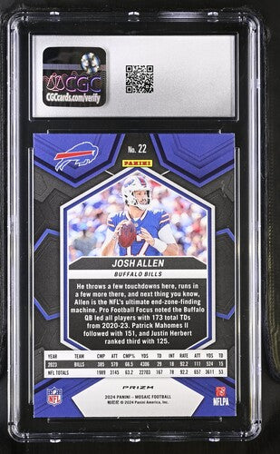 2024 Panini Mosaic #22 Josh Allen Green CGC 9.5
