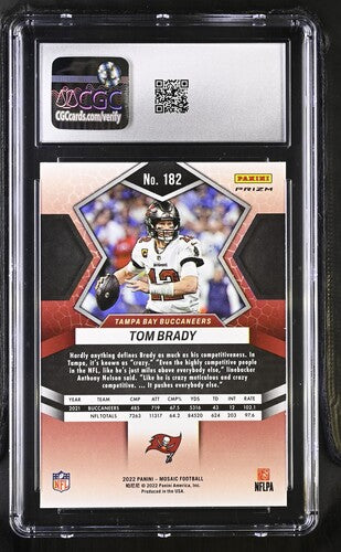2022 Panini Mosaic #182 Tom Brady Silver CGC 9