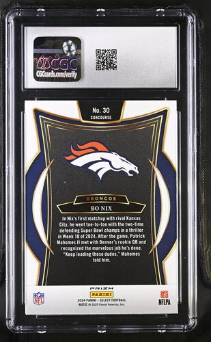 2024 PANINI SELECT BO NIX BLACK & RED SHOCK CGC 8.5 SC2