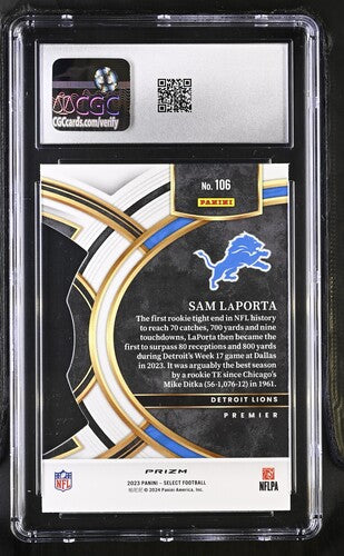 2023 PANINI SELECT SILVER DIE-CUT SAM LAPORTA CGC 8.5 SC2