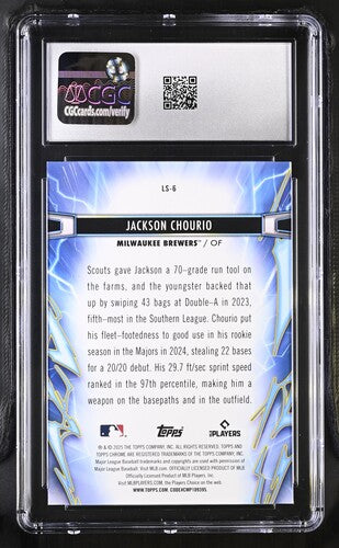 2025 Topps Cosmic Chrome Light Speed #LS-6 Jackson Chourio CGC 9.5