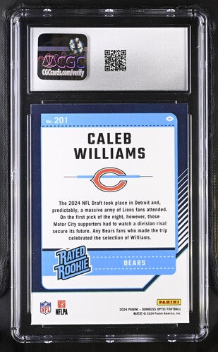 2024 DONRUSS OPTIC CALEB WILLIAMS RATED ROOKIE CGC 9 SC2