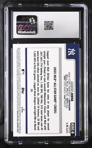 2025 Topps Chrome Update All-Star Game #ASGC-8 Aaron Judge CGC 9.5