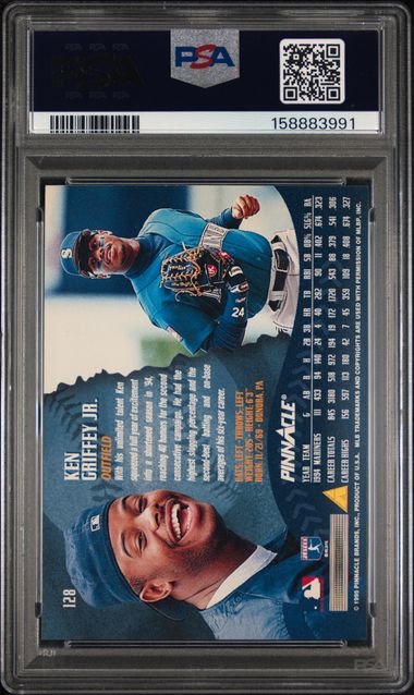 1995 PINNACLE #128 KEN GRIFFEY JR. PSA 8 SC4