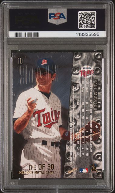 1999 SkyBox Metal Universe Paul Molitor Precious Metal Gems 05/50 #10 PSA 6