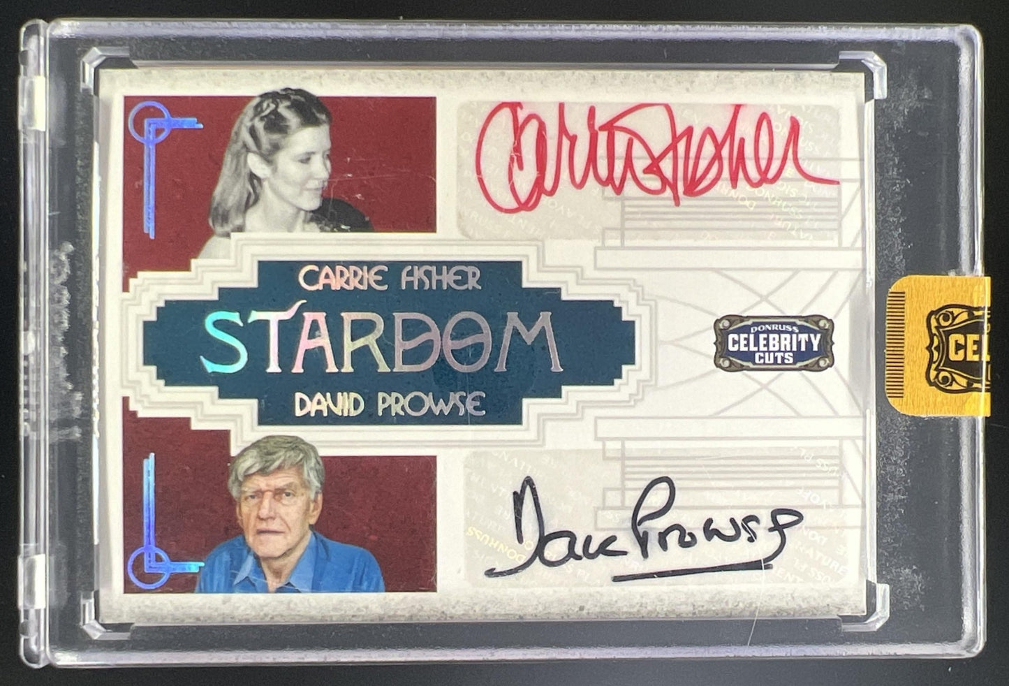 2008 Donruss Celebrity Cuts Carrie Fisher David Prowse Mark Hamill Billy Dee Williams 1/5 #SQ-CFDPMHBW