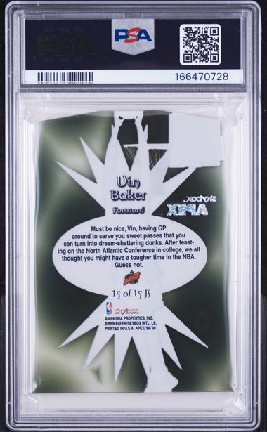1999 SKYBOX APEX JAM SESSION #15 VIN BAKER JAM SESSION PSA 9
