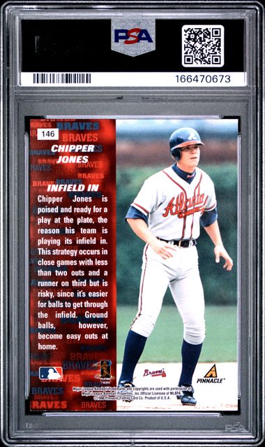 1998 PINNACLE INSIDE #146 CHIPPER JONES DIAMOND EDITION PSA 8
