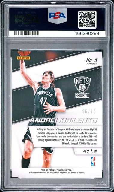 2014 PANINI PRIZM REPRESENTATIVES #5 ANDREI KIRILENKO REPRESENTATIVES-GOLD PRIZM PSA 9 JR9272-67