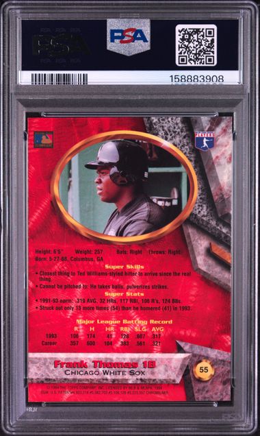 1994 BOWMAN'S BEST #55 FRANK THOMAS RED