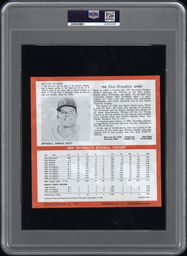 1964 AURAVISION RECORDS DON DRYSDALE RECORDS PSA 2