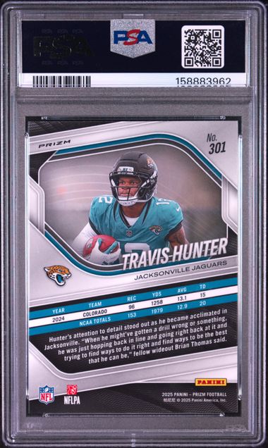2025 PANINI PRIZM #301 TRAVIS HUNTER LAZER PRIZM