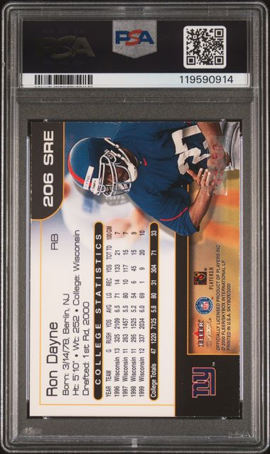 2000 SkyBox Ron Dayne Star Rubies Extreme 48/50 #206SRE PSA 7