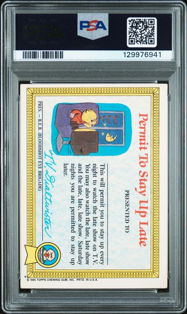 1985 GARBAGE PAIL KIDS STICKERS #1B EVIL EDDIE STICKERS-GLOSSY PSA 10 SC8
