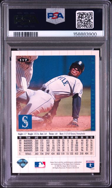 1994 COLLECTOR'S CHOICE #117 KEN GRIFFEY JR. SILVER SIGNATURE