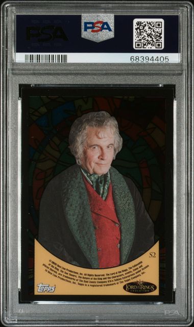 2006 TOPPS LOTR BILBO EVOLUTION - STAINED GLASS PSA 9