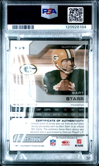 2007 LEAF LIMITED THREADS #103 BART STARR THREADS PSA 5