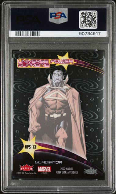 2022 FLEER ULTRA AVENGERS UNIVERSE POWER SUPREME #UPS13 GLADIATOR UNIVERSE POWER SUPREME PSA 9 SC7