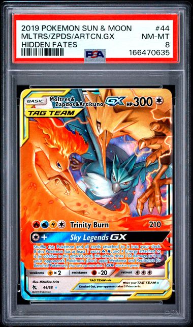 2019 POKEMON SUN & MOON HIDDEN FATES #44 MLTRS/ZPDS/ARTCN.GX HIDDEN FATES