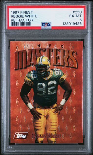 1997 FINEST #250 REGGIE WHITE REFRACTOR PSA 6