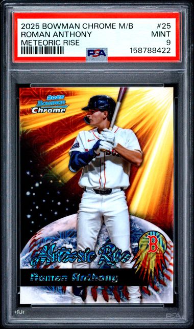 2025 BOWMAN CHROME MEGA BOX METEORIC RISE #25 ROMAN ANTHONY PSA 9 SC4