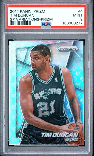 2014 PANINI PRIZM SP VARIATIONS #4 TIM DUNCAN SP VARIATIONS-PRIZM PSA 9 JR9272-61