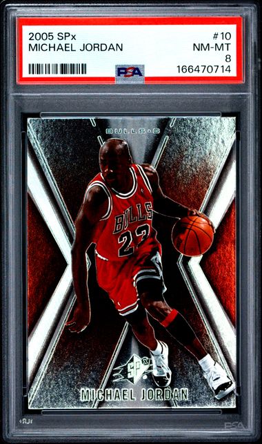 2005 SPx #10 MICHAEL JORDAN PSA 8