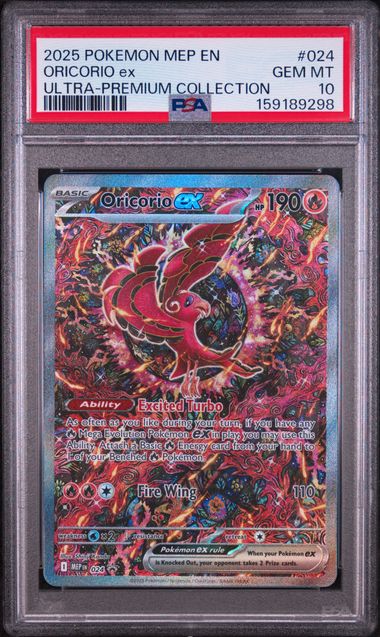 2025 POKEMON MEP EN-ME BLACK STAR PROMO #024 ORICORIO ex ULTRA-PREMIUM COLLECTION PSA 10 SC1