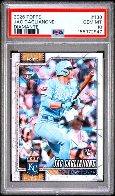 2026 TOPPS #138 JAC CAGLIANONE DIAMANTE PSA 10. SC4