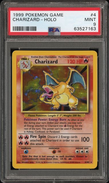 1999 POKEMON GAME #4 CHARIZARD-HOLO PSA 9 SD8248