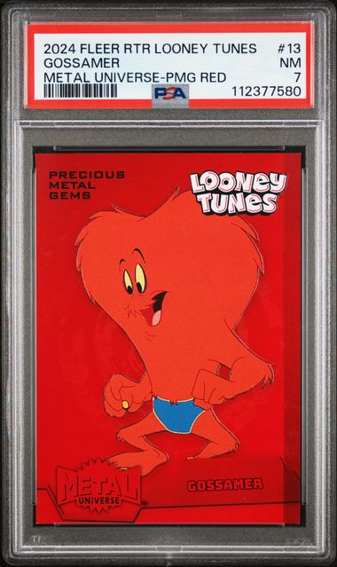 2024 FLEER RETRO LOONEY TUNES METAL UNIVERSE #13 GOSSAMER METAL UNIVERSE-PMG RED PSA 7 SC8