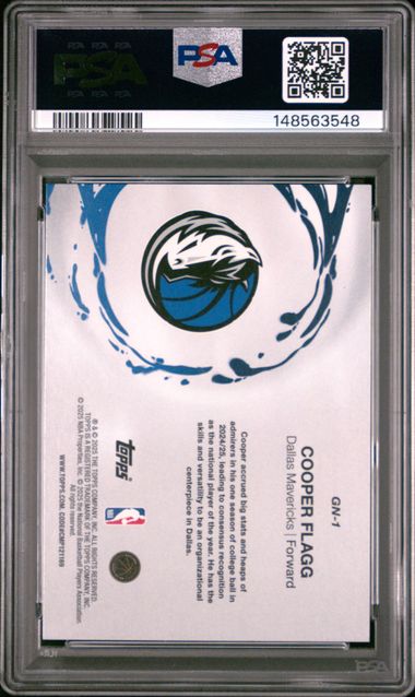 2025-26 Topps Flagship Basketball Cooper Flagg Generation Now Holofoil RC #GN-1 PSA 10
