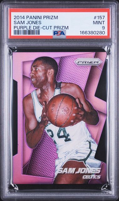 2014 PANINI PRIZM #157 SAM JONES PURPLE DIE-CUT PRIZM PSA 9 JR9272-29