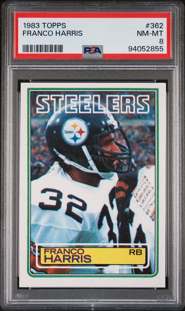 1983 TOPPS #362 FRANCO HARRIS PSA 8 SC2