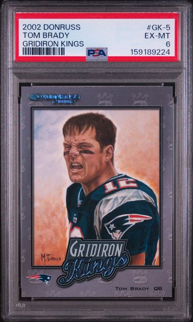 2002 DONRUSS GRIDIRON KINGS #GK-5 TOM BRADY GRIDIRON KINGS PSA 6 SC2
